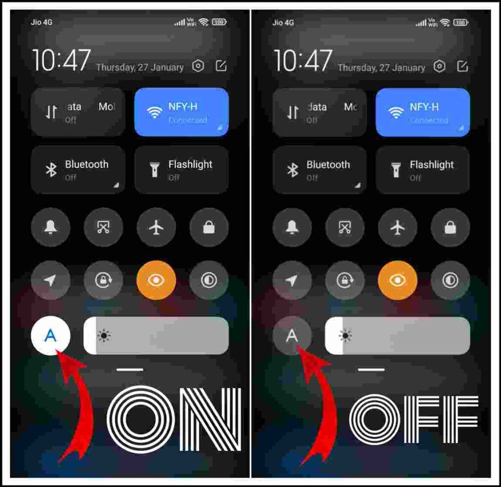 How to turn off auto brightness in mobile phone
