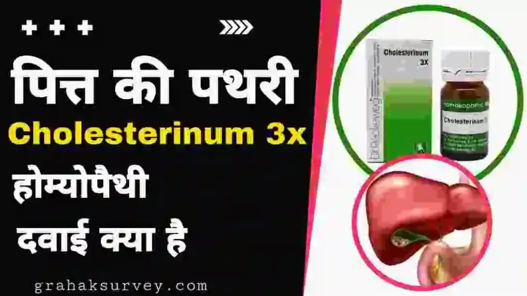 पित्त पथरी के लिए Cholesterinum 3x होम्योपैथी दवाई क्या है